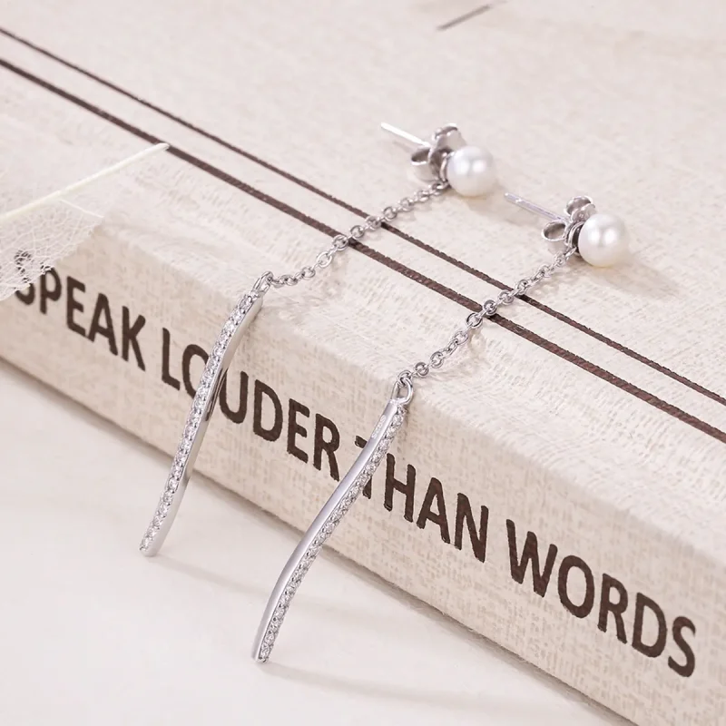 (image for) Pandora Style Love At First Sight Hanging Earrings - VSE126 - View 4