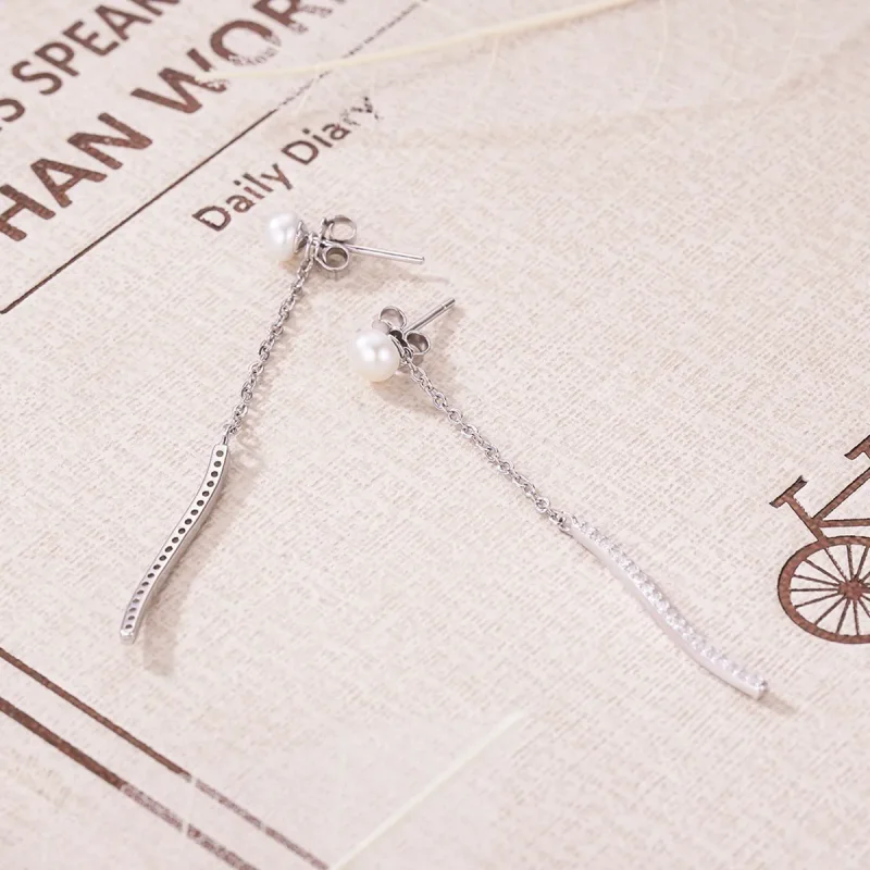 (image for) Pandora Style Love At First Sight Hanging Earrings - VSE126 - View 5