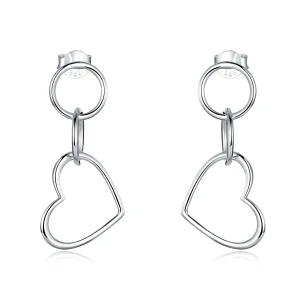 (image for) Pandora Style Love Hanging Earrings - SCE916