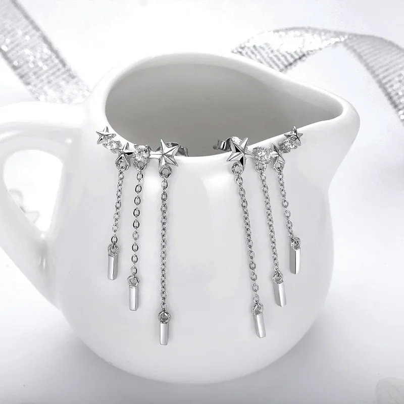 (image for) Pandora Style Meteor Love Hanging Earrings - SCE399 - View 2