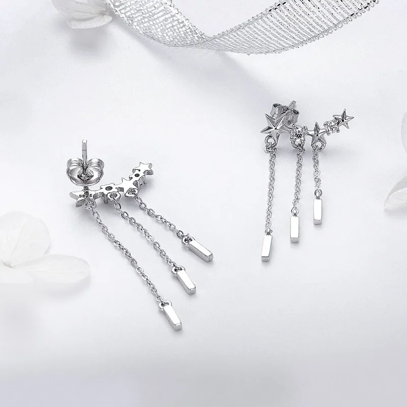 (image for) Pandora Style Meteor Love Hanging Earrings - SCE399 - View 3