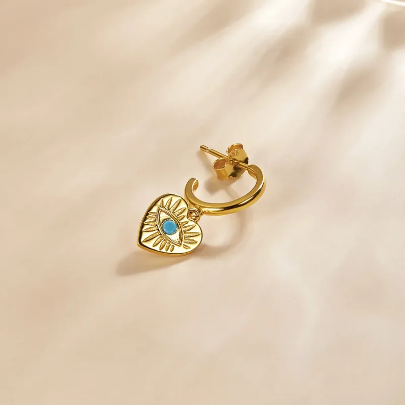 (image for) Pandora Style Mysterious Spain - Lucky Heart Hanging Earrings - SCE1141 - View 2