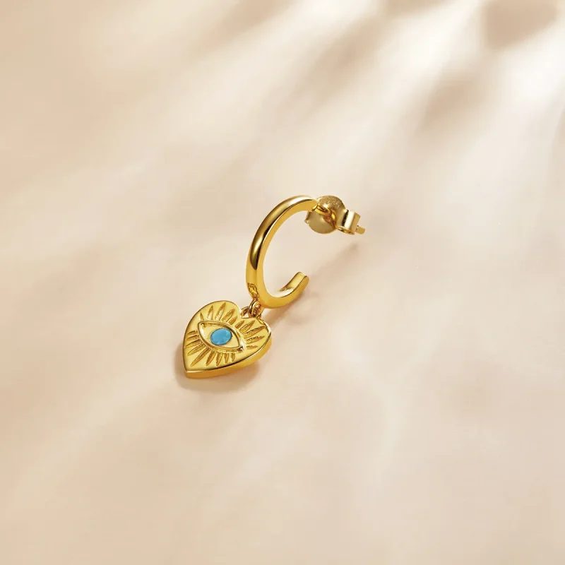 (image for) Pandora Style Mysterious Spain - Lucky Heart Hanging Earrings - SCE1141 - View 3