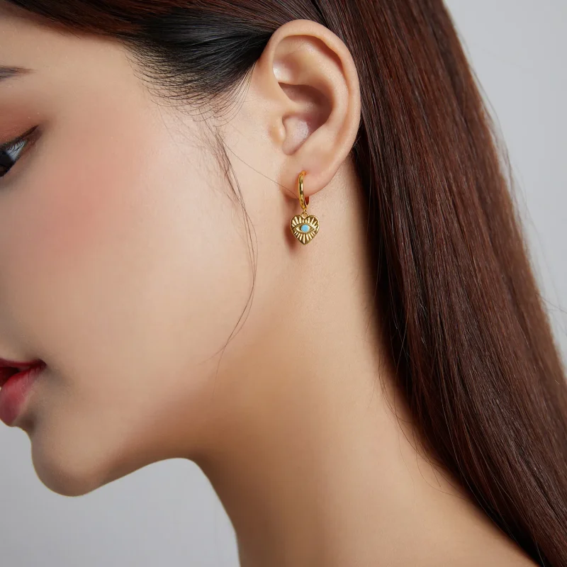 (image for) Pandora Style Mysterious Spain - Lucky Heart Hanging Earrings - SCE1141 - View 6