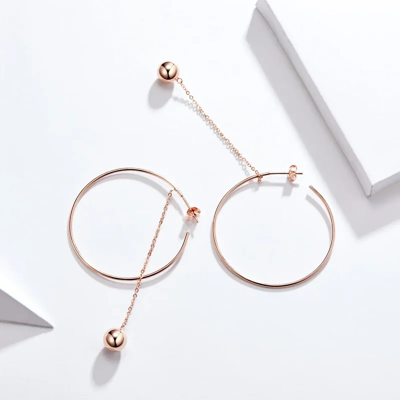 (image for) Pandora Style Pokeball Hanging Earrings - SCE569 - View 3
