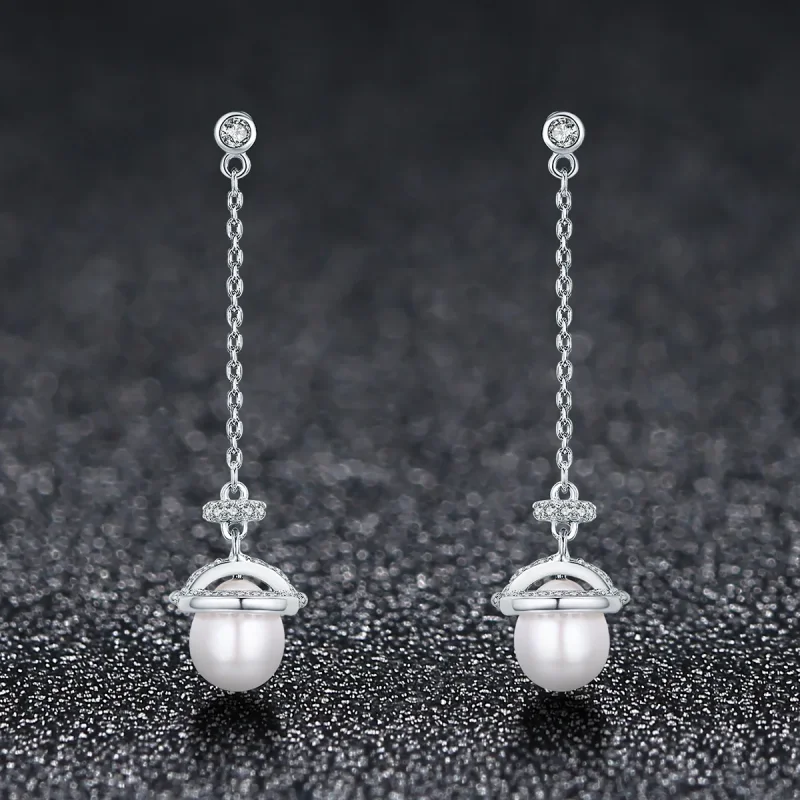 (image for) Pandora Style Romantic Melodious Hanging Earrings - VSE125 - View 2
