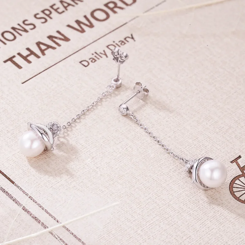 (image for) Pandora Style Romantic Melodious Hanging Earrings - VSE125 - View 4