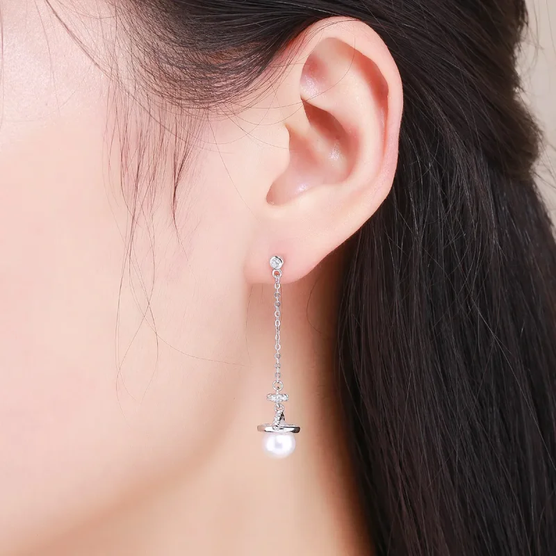(image for) Pandora Style Romantic Melodious Hanging Earrings - VSE125 - View 6