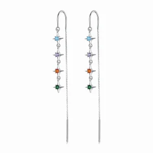 (image for) Pandora Style Starry Zirconium Hanging Earrings - SCE1420
