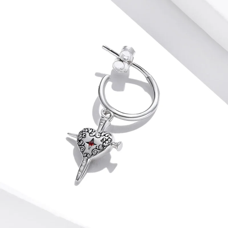 (image for) Pandora Style Sword of Love Hanging Earrings - SCE1180 - View 3
