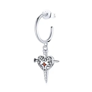 (image for) Pandora Style Sword of Love Hanging Earrings - SCE1180