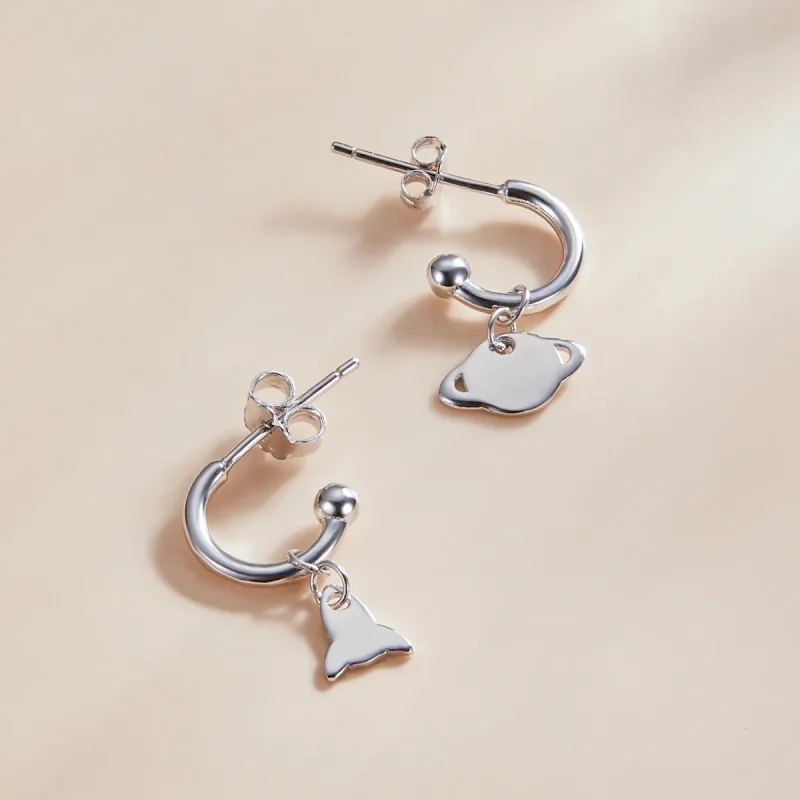 (image for) Pandora Style Taste Hanging Earrings - SCE1188-A - View 2
