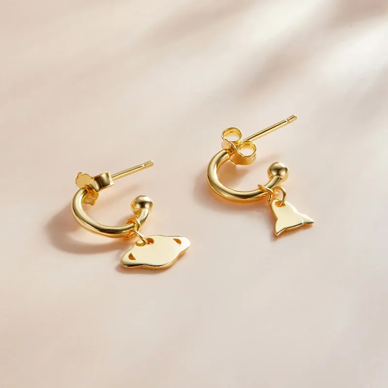 (image for) Pandora Style Taste Hanging Earrings - SCE1188-B - View 2