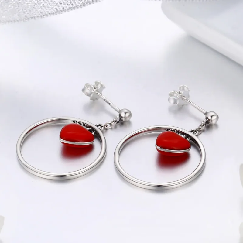 (image for) Pandora Style Throbbing Hanging Earrings - SCE360-A - View 2