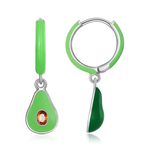 (image for) Pandora Style Avocado Hoop Earrings - SCE1400