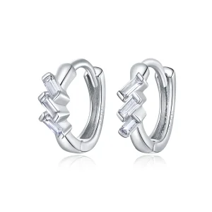 (image for) Pandora Style Box Hoop Earrings - SCE1037