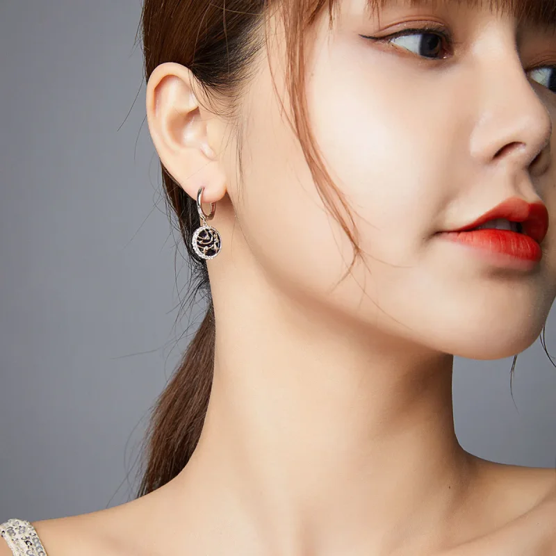 (image for) Pandora Style Brilliant Galaxy Hoop Earrings - BSE423 - View 8