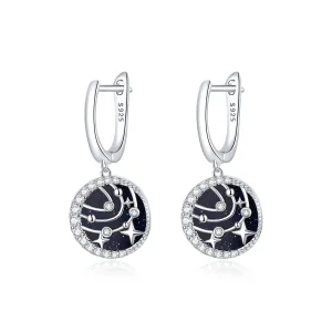 (image for) Pandora Style Brilliant Galaxy Hoop Earrings - BSE423