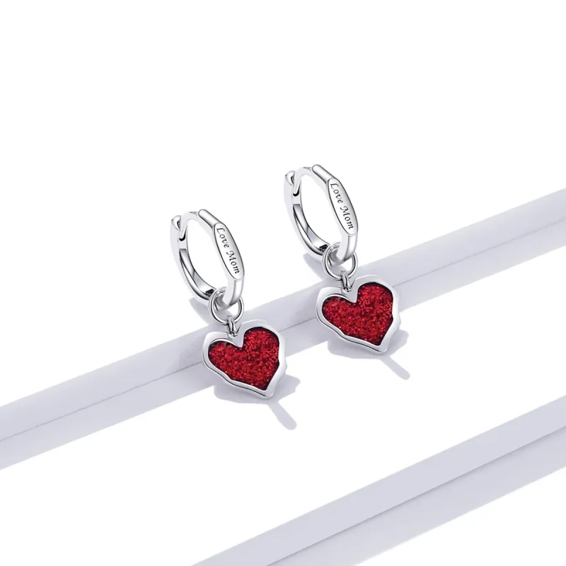 (image for) Pandora Style Close Lover Hoop Earrings - BSE484 - View 3