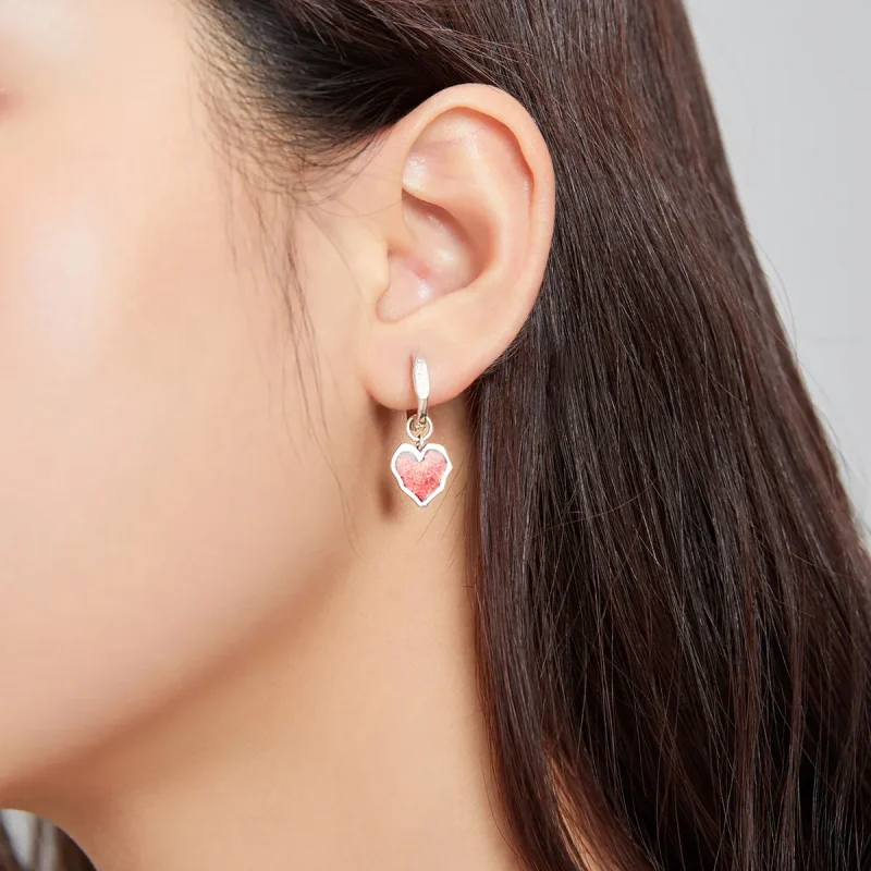 (image for) Pandora Style Close Lover Hoop Earrings - BSE484 - View 7