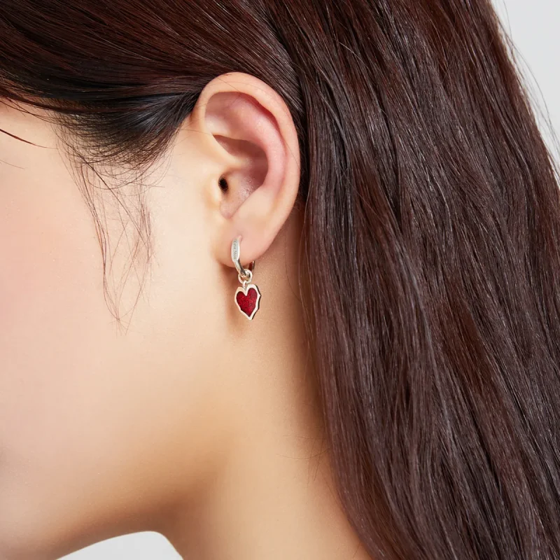 (image for) Pandora Style Close Lover Hoop Earrings - BSE484 - View 8