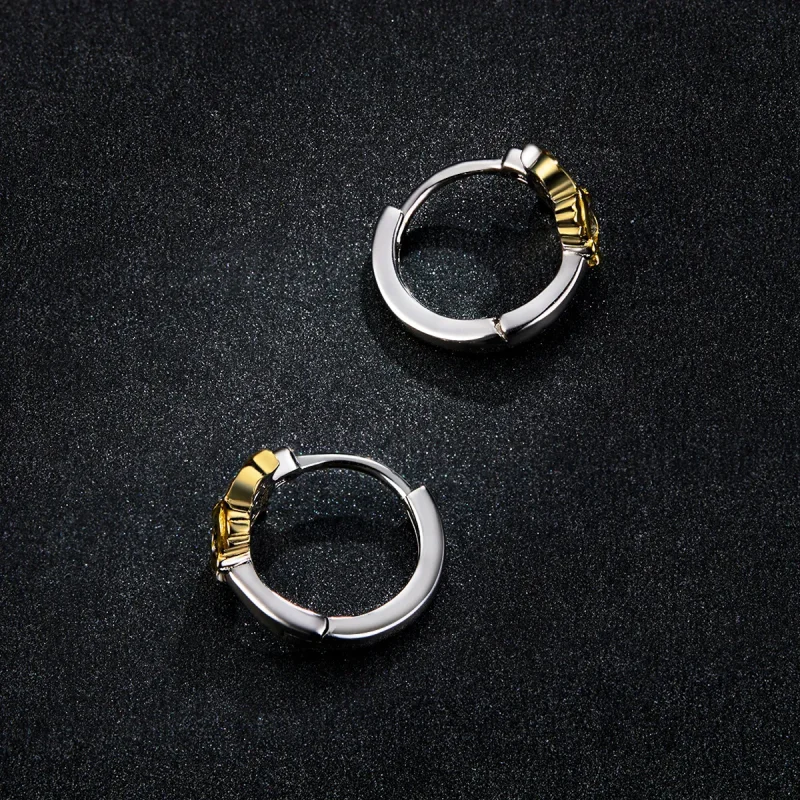 (image for) Pandora Style Creative Owl Hoop Earrings - BSE505 - View 5