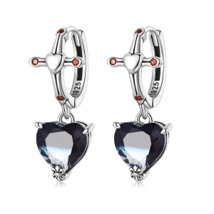 (image for) Pandora Style Cross Hoop Earrings - SCE1518