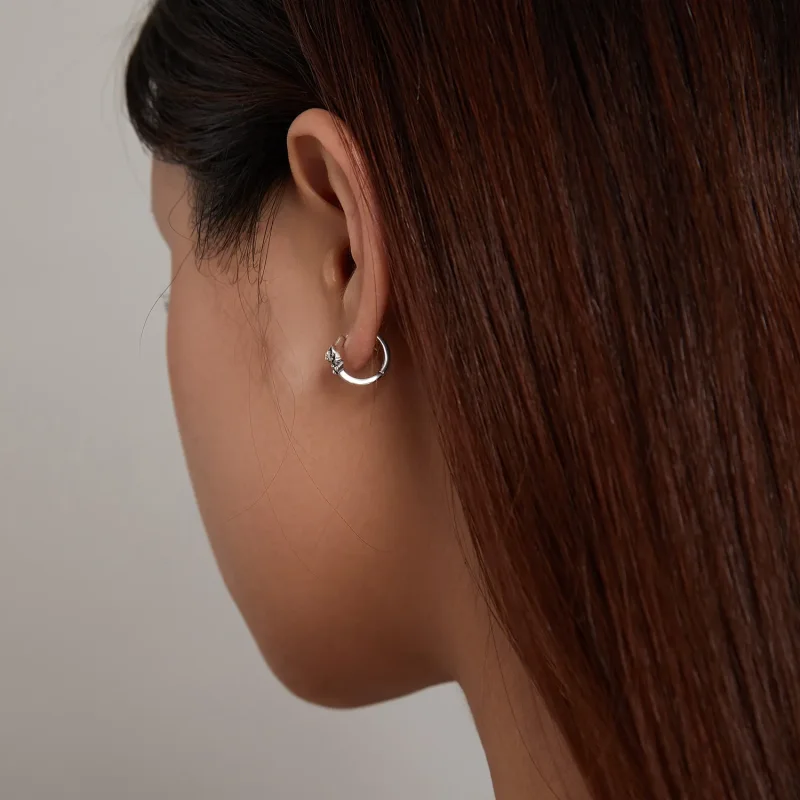 (image for) Pandora Style Cute Koala Hoop Earrings - BSE507 - View 7