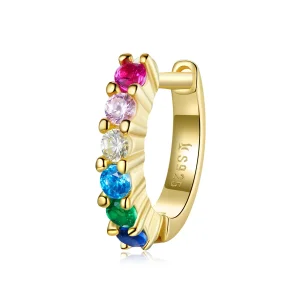 (image for) Pandora Style Earside Rainbow Hoop Earrings - SCE1098