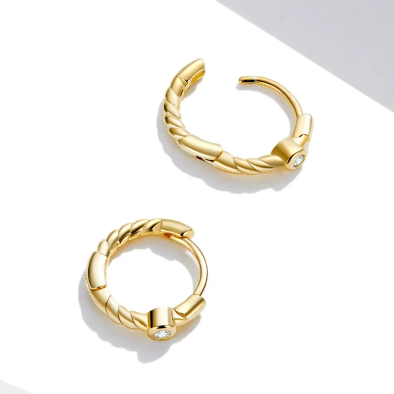 (image for) Pandora Style French Hoop Earrings - SCE1255 - View 4