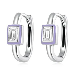 (image for) Pandora Style Fun Cubic Zirconia Hoop Earrings - SCE1402