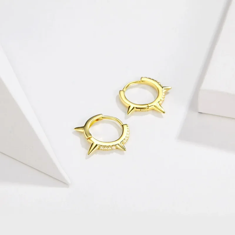 (image for) Pandora Style Irregular Geometry Hoop Earrings - BSE168 - View 2