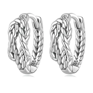 (image for) Pandora Style Knot Hoop Earrings - SCE1523