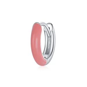 (image for) Pandora Style Little Pink Hoop Earrings - BSE488-PK