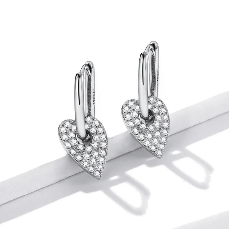 (image for) Pandora Style Love Party Hoop Earrings - BSE569 - View 2