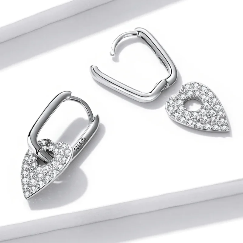 (image for) Pandora Style Love Party Hoop Earrings - BSE569 - View 4