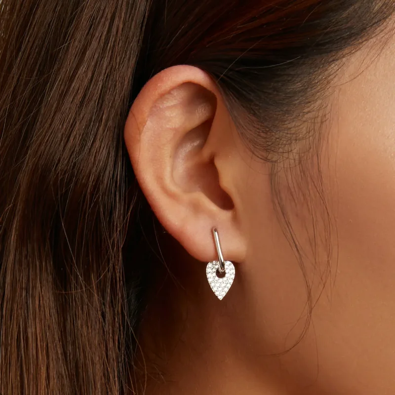 (image for) Pandora Style Love Party Hoop Earrings - BSE569 - View 9