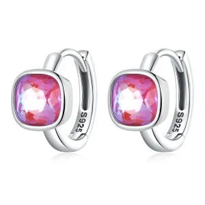 (image for) Pandora Style Mocha Fluorescent Hoop Earrings - SCE1412