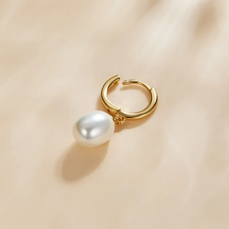 (image for) Pandora Style Mystic Spain - The Pearl Hoop Earrings - SCE1146 - View 2