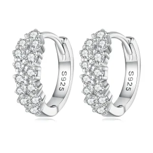 (image for) Pandora Style Refined Zircon Hoop Earrings - BSE730