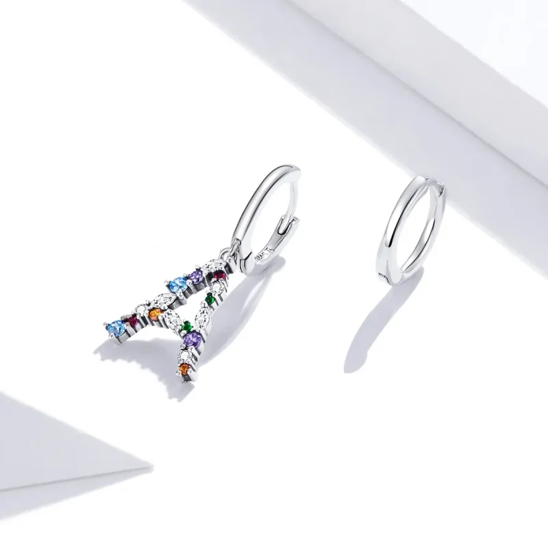(image for) Pandora Style Romantic Girl Hoop Earrings - SCE1030 - View 2