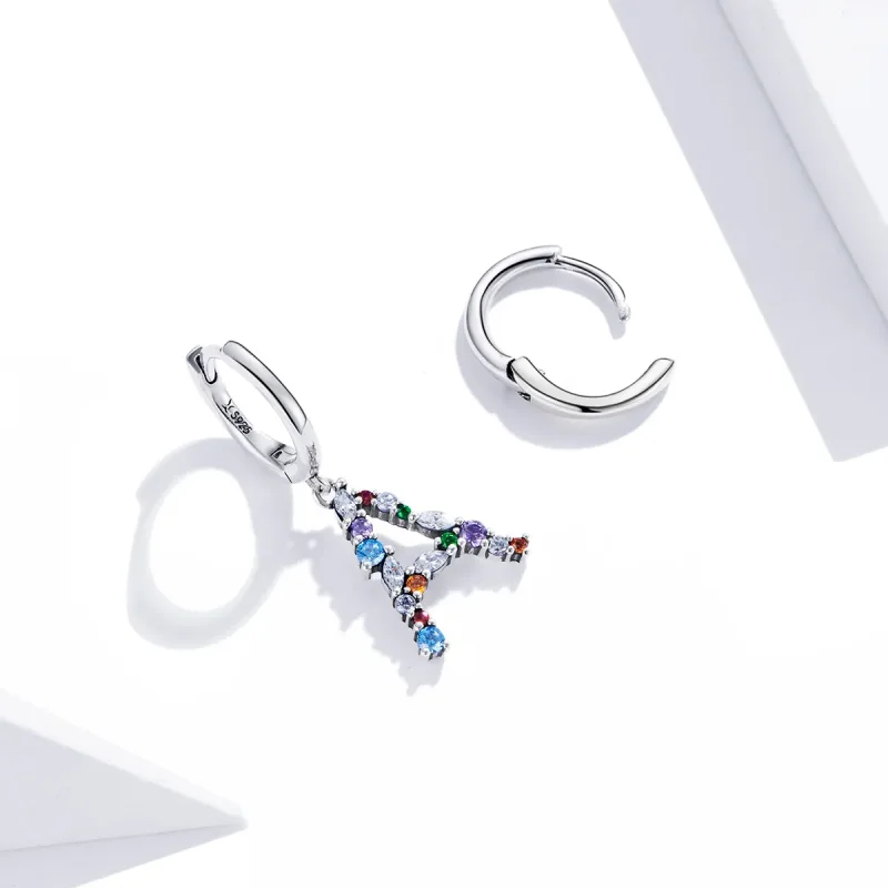 (image for) Pandora Style Romantic Girl Hoop Earrings - SCE1030 - View 3