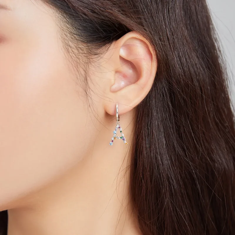 (image for) Pandora Style Romantic Girl Hoop Earrings - SCE1030 - View 7