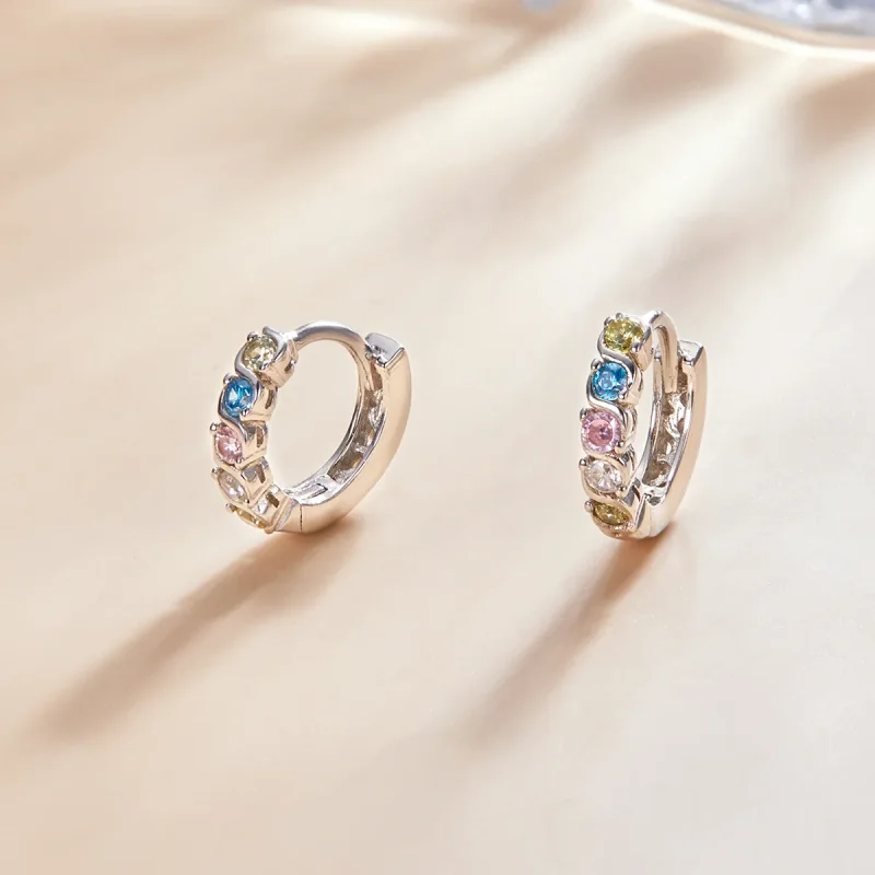 (image for) Pandora Style Shine Hoop Earrings - SCE1166-A - View 2