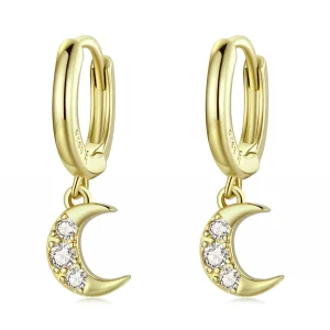 (image for) Pandora Style Shine The Moon Hoop Earrings - SCE1258