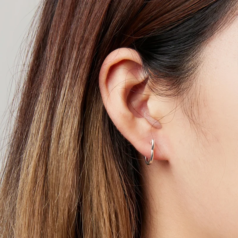 (image for) Pandora Style Simple Cat Hoop Earrings - SCE1440 - View 5