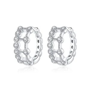(image for) Pandora Style Simple Double Layer Hoop Earrings - BSE458