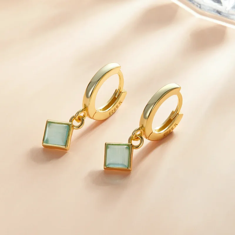 (image for) Pandora Style Simple Geometry Hoop Earrings - SCE1321 - View 2