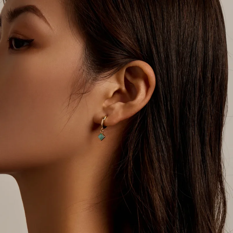 (image for) Pandora Style Simple Geometry Hoop Earrings - SCE1321 - View 4