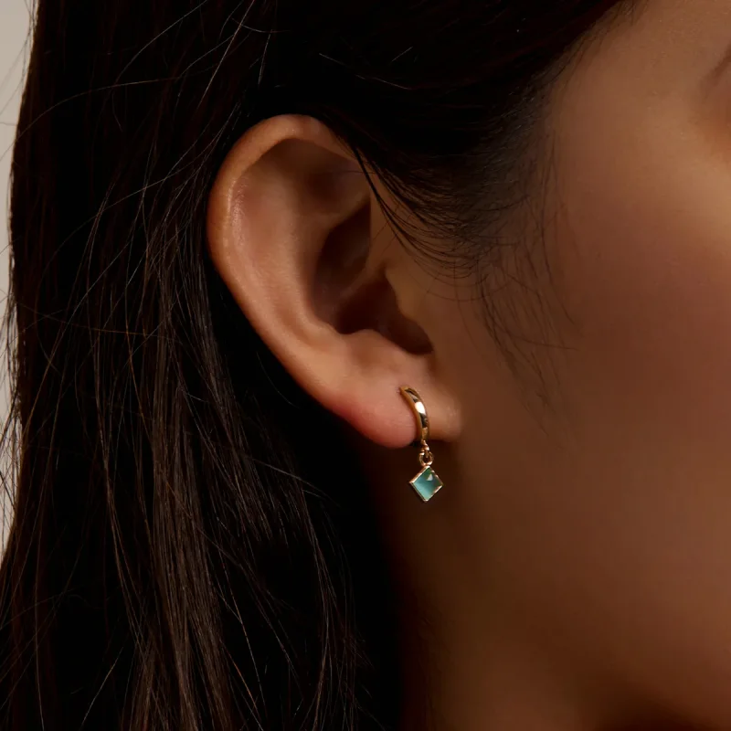(image for) Pandora Style Simple Geometry Hoop Earrings - SCE1321 - View 5